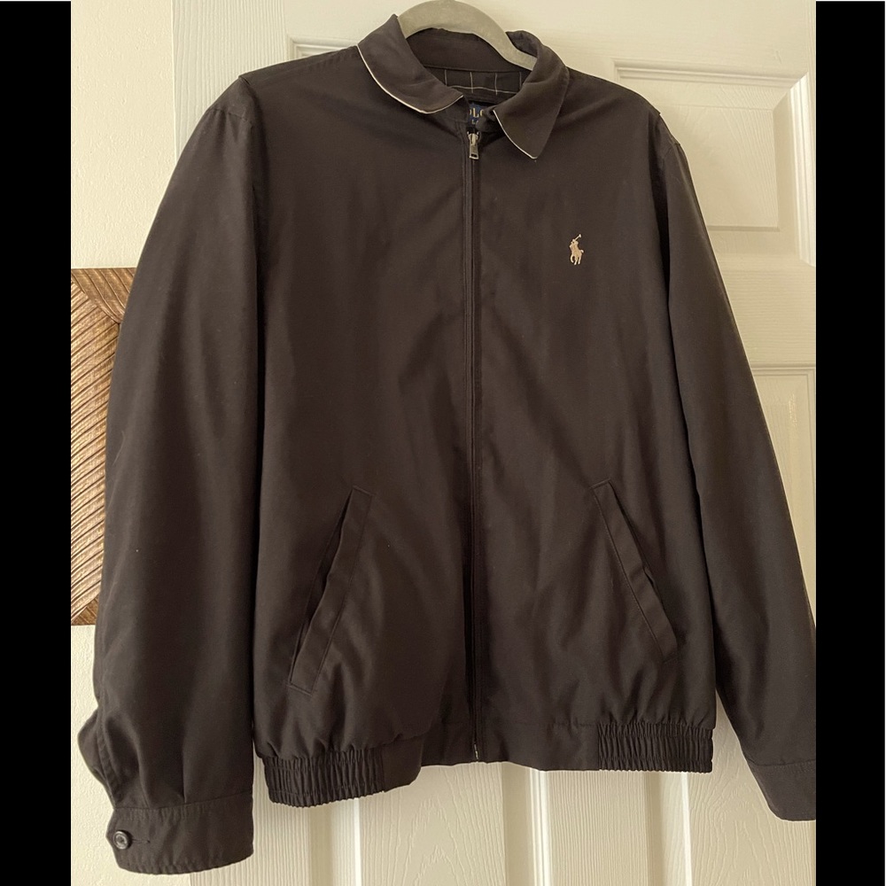 Men’s black Ralph Polo zip up jacket size S